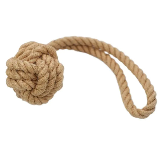 Natural Hemp Tug Rope BallHandmade Sustainable Hemp Tug Rope Ball Natural Hemp Rope Dog Toy Throw Dog Toys Dog Chew Toy Eco-Friendly Dog Toy