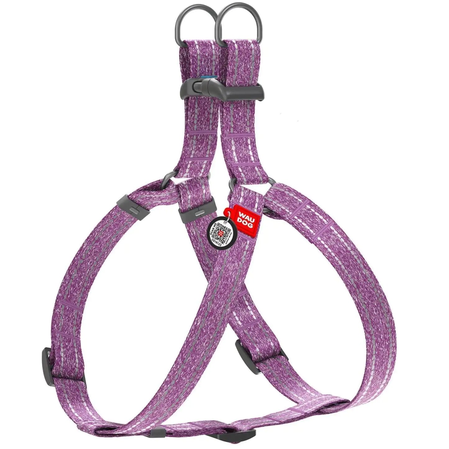 Purple Cotton Dog Harness Eco Friendly for Medium Dogs M Size 2332 inch